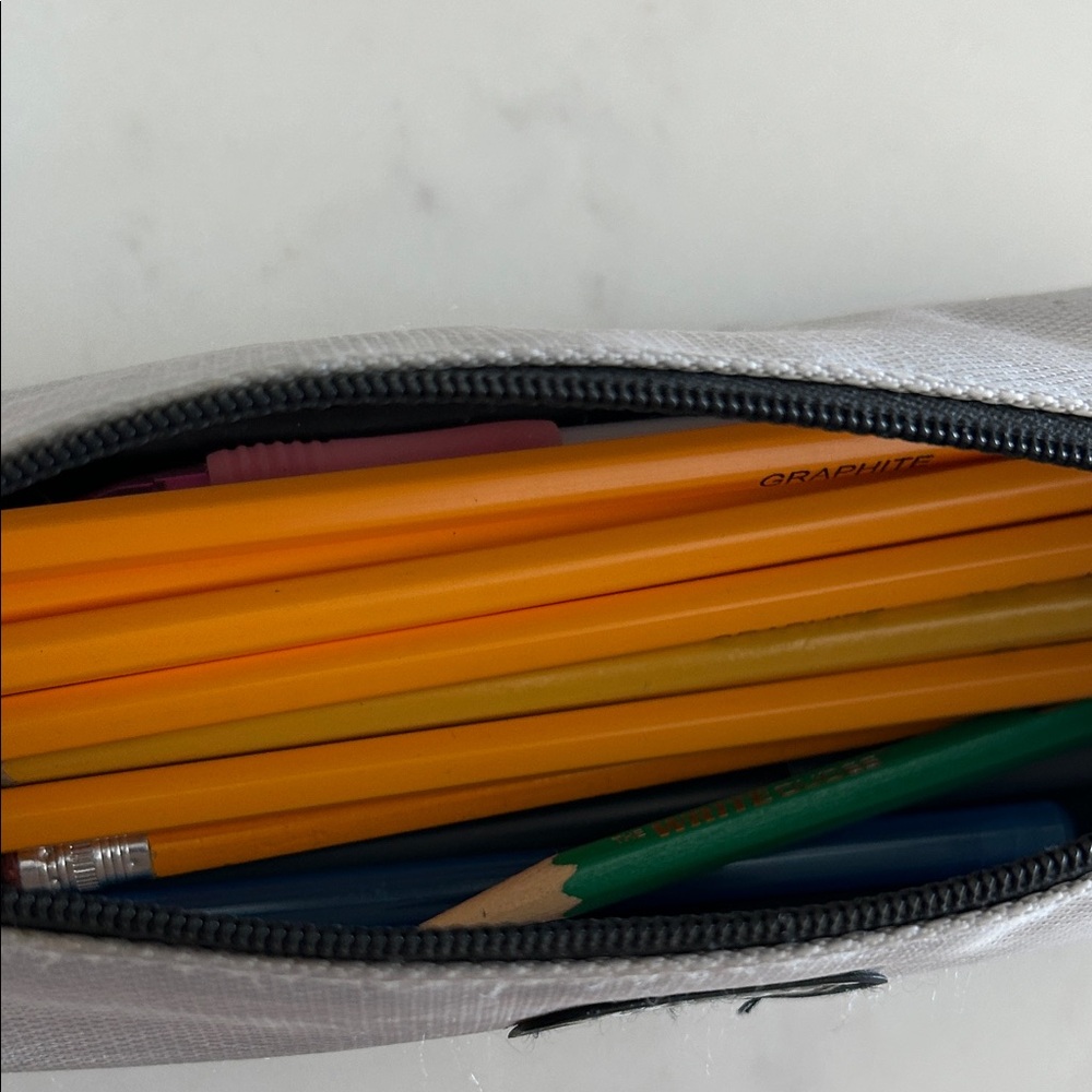 Tech Gear Silver & Black Travel Pouch and pencils